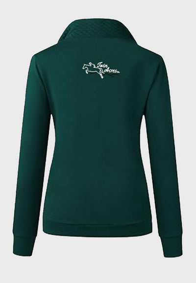 Twin Acres BTFBM Ladies Quilted 1/4 Zip Sweatshirt, 2 Color Options