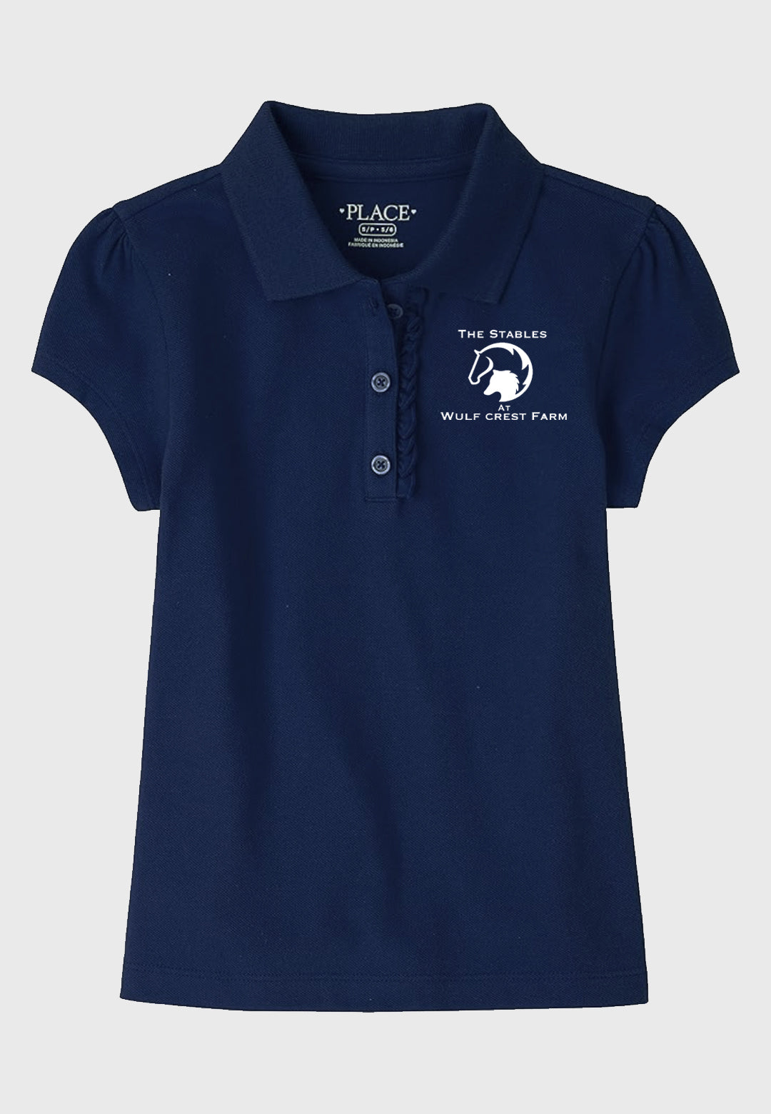 The Stables at Wulf Crest Farm The Children's Place Girls' Short Sleeve Ruffle Pique Polo