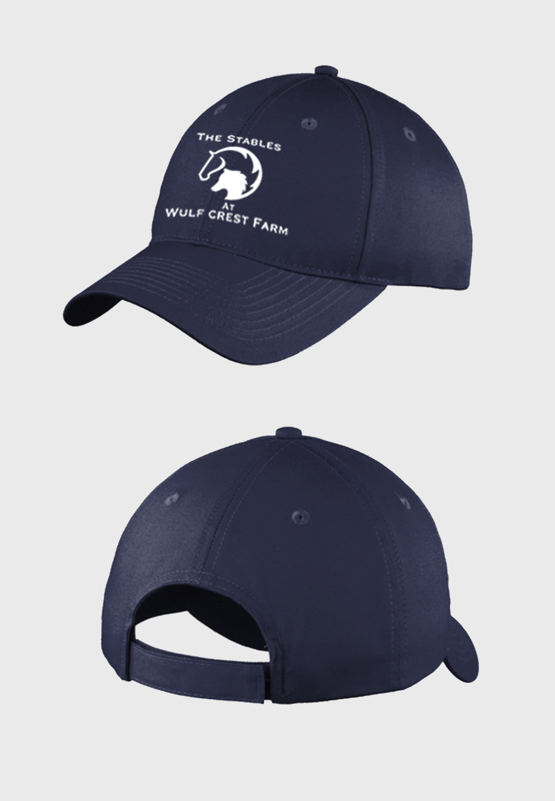 The Stables at Wulf Crest Farm Port & Company® Six-Panel Unstructured Twill Cap - Adult + Youth Sizes