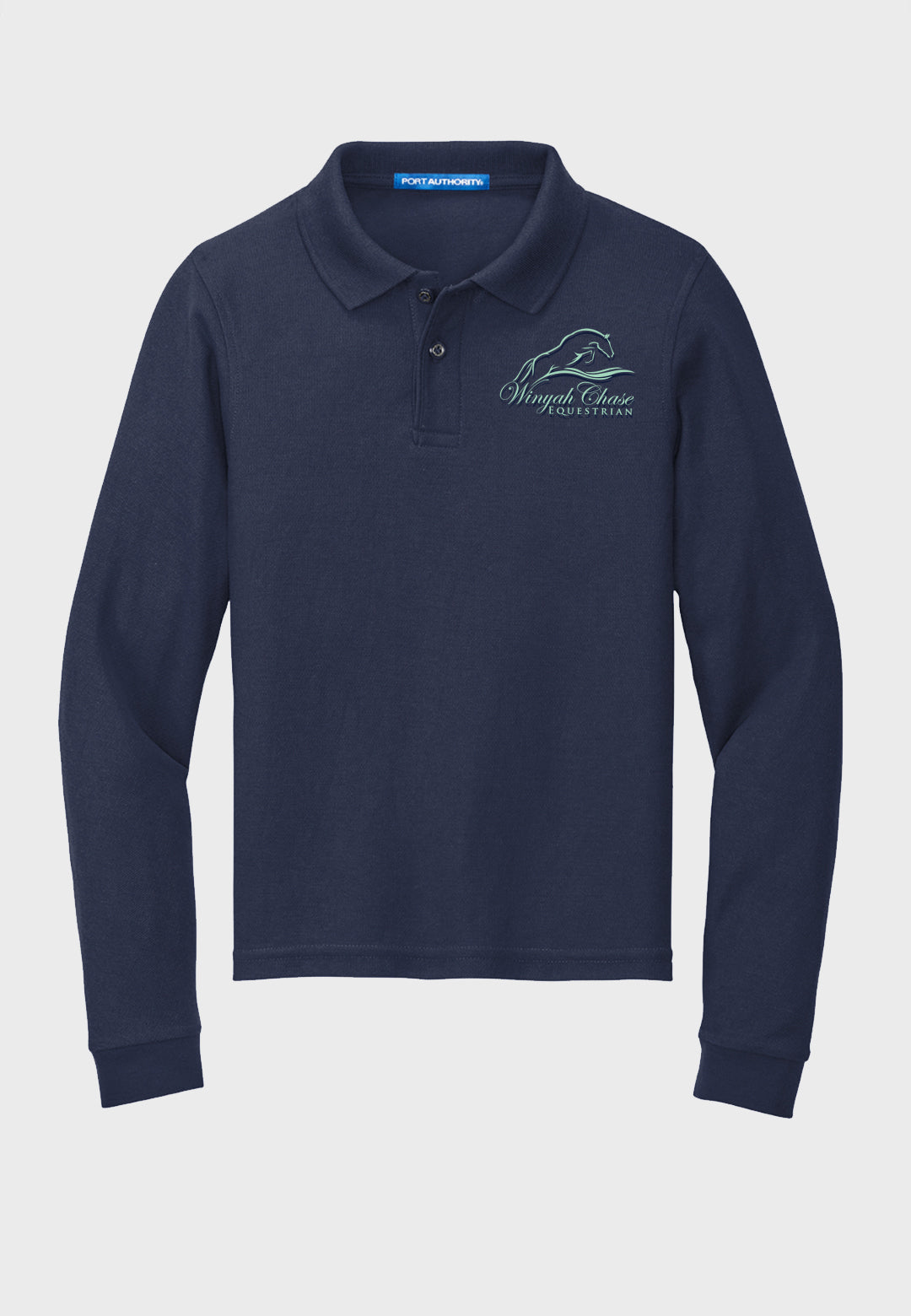 Winyah Chase Equestrian Port Authority® Silk Touch™ Long Sleeve Polo - Ladies, Mens, + Youth Sizes