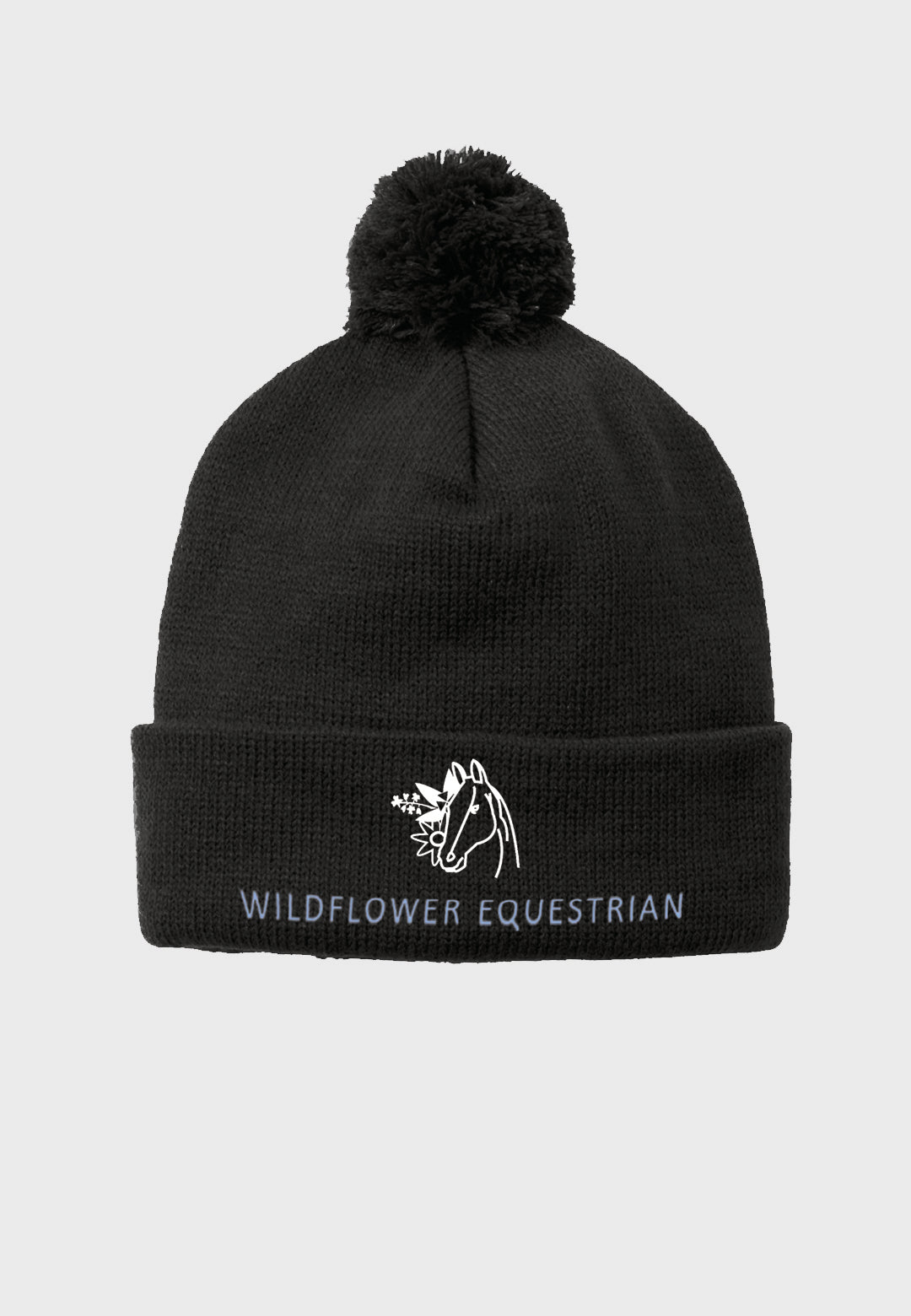 Wildflower Equestrian SPORT-TEK ® SOLID POM POM BEANIE, 2 Color Options