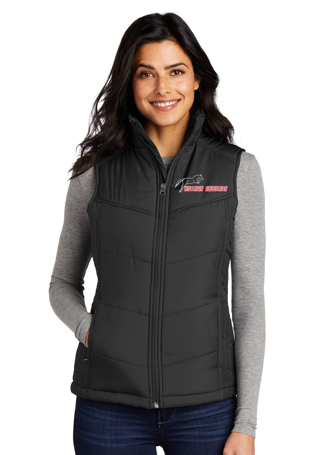 Wisconsin Equestrian Team Port Authority® Ladies Puffy Vest