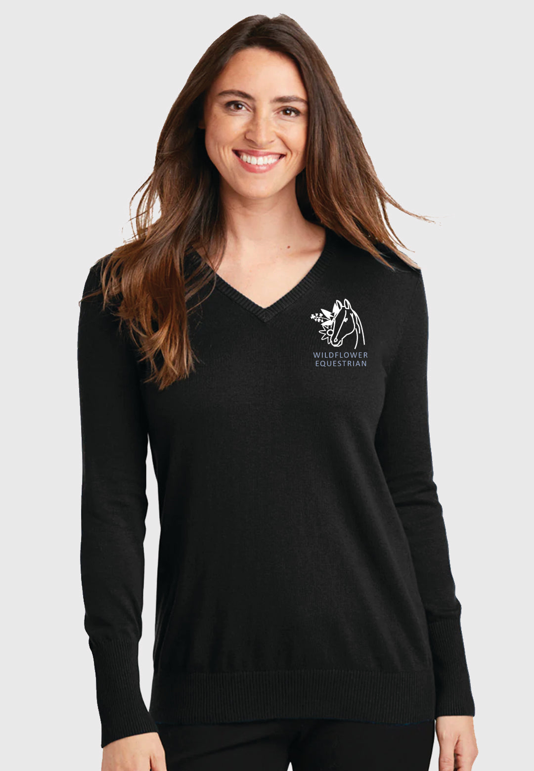 Wildflower Equestrian PORT AUTHORITY® LADIES V-NECK SWEATER