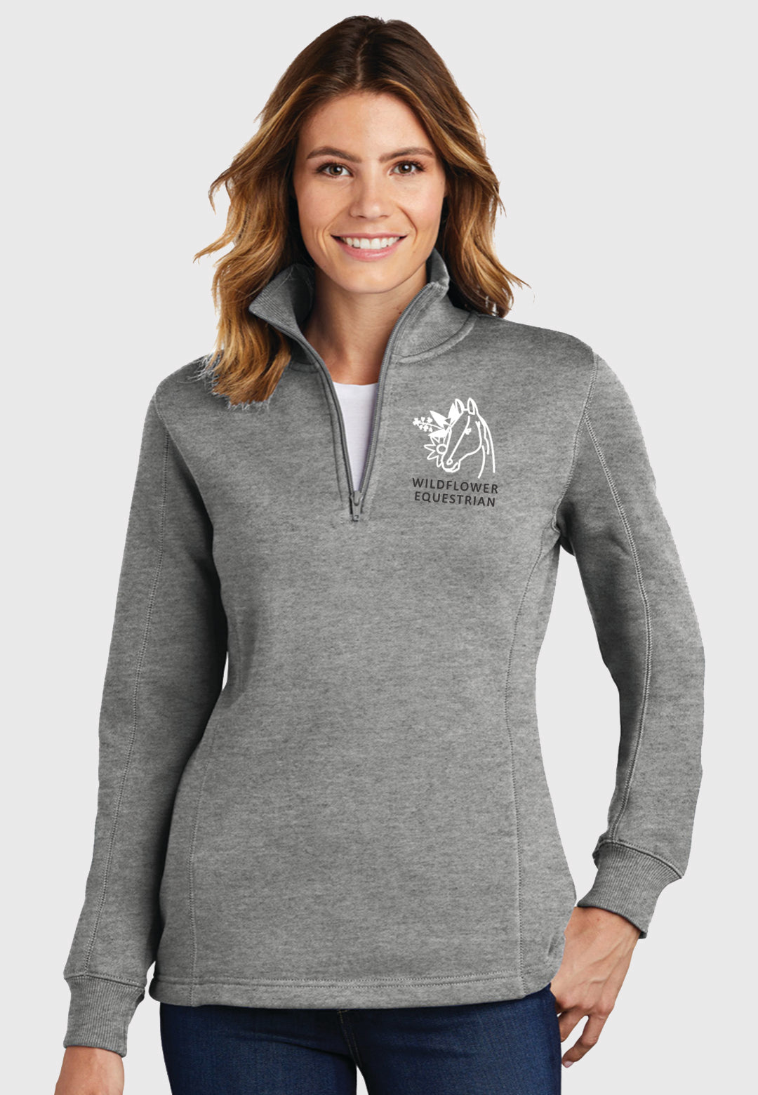 Wildflower Equestrian Sport-Tek® Ladies 1/4-Zip Sweatshirt, 2 Color Options