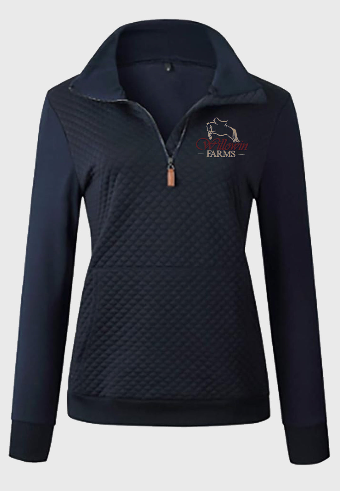 Willowin Farms BTFBM Ladies Quilted 1/4 Zip Sweatshirt, 3 Color Options