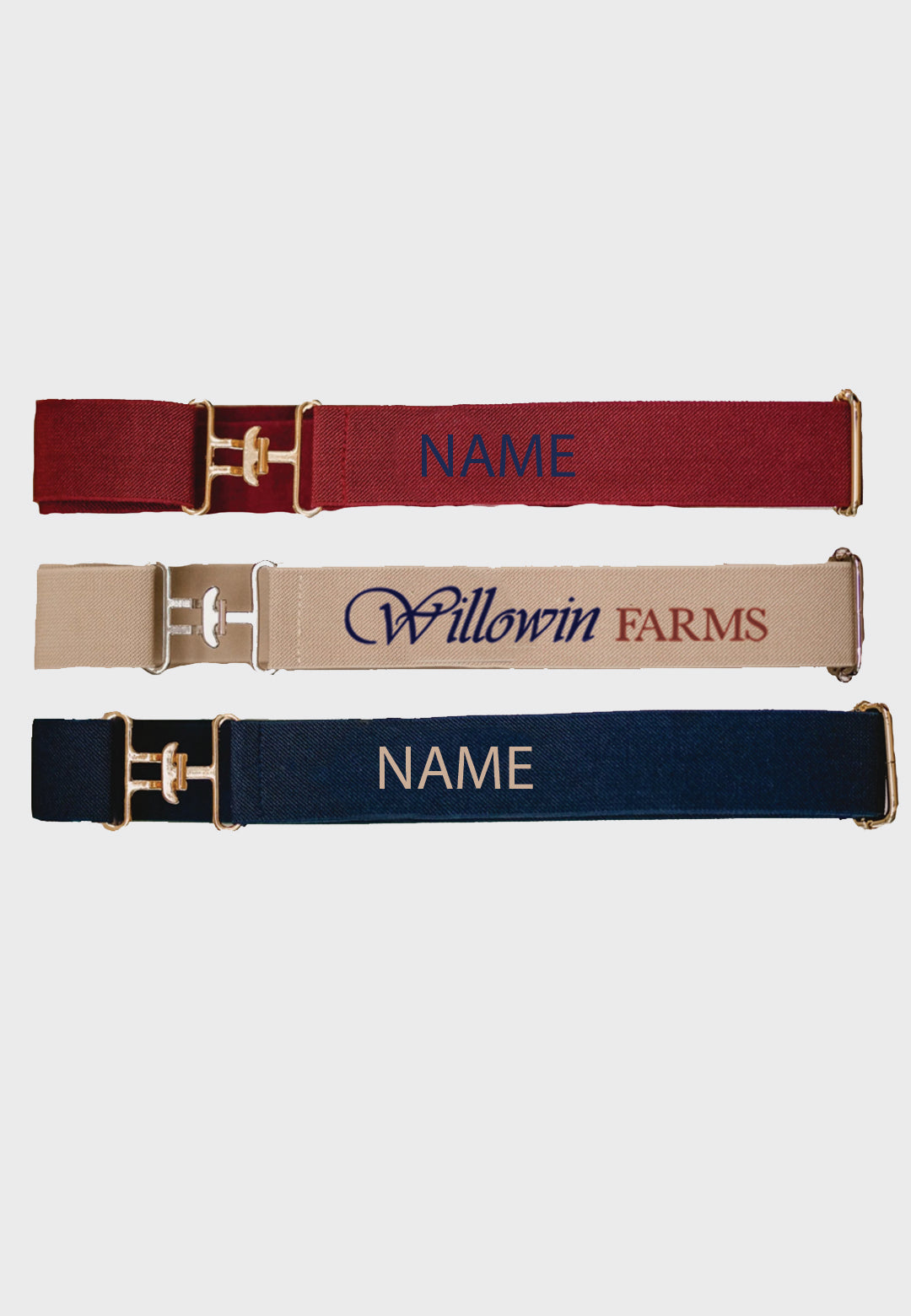 Willowin Farms Center Elastic-Stretch Rider Belt with Surcingle Buckle, 3 Color Options