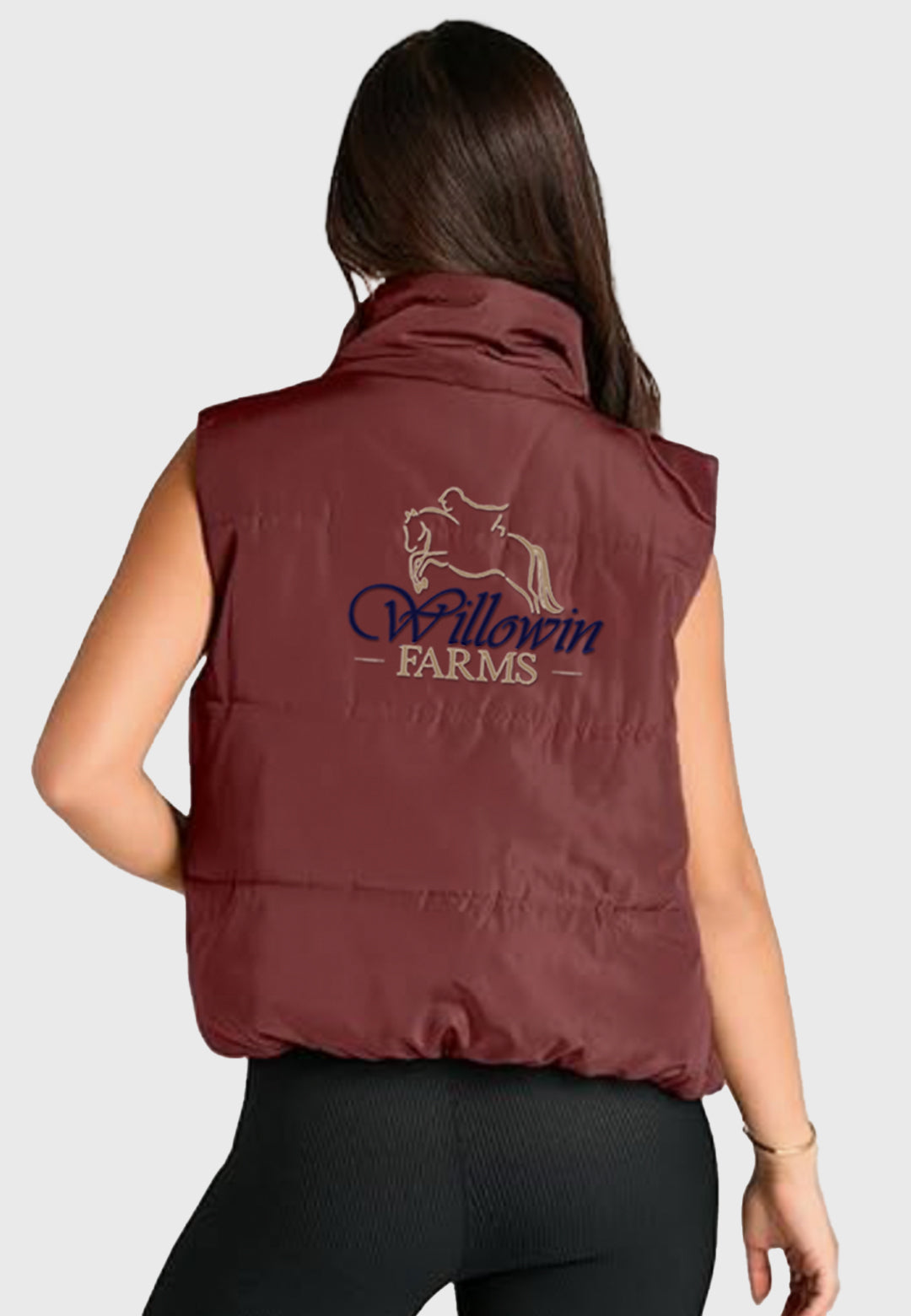 Willowin Farms AUTOMET womens Cropped Puffer Vest, 3 Color Options
