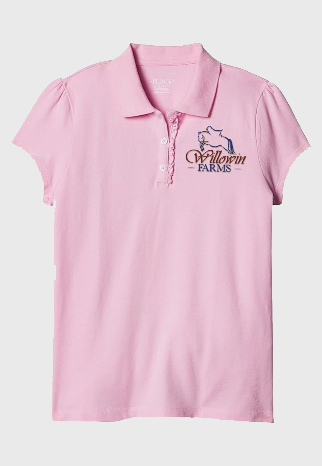 Willowin Farms The Children's Place Girls' Short Sleeve Ruffle Pique Polo, 4 Color Options