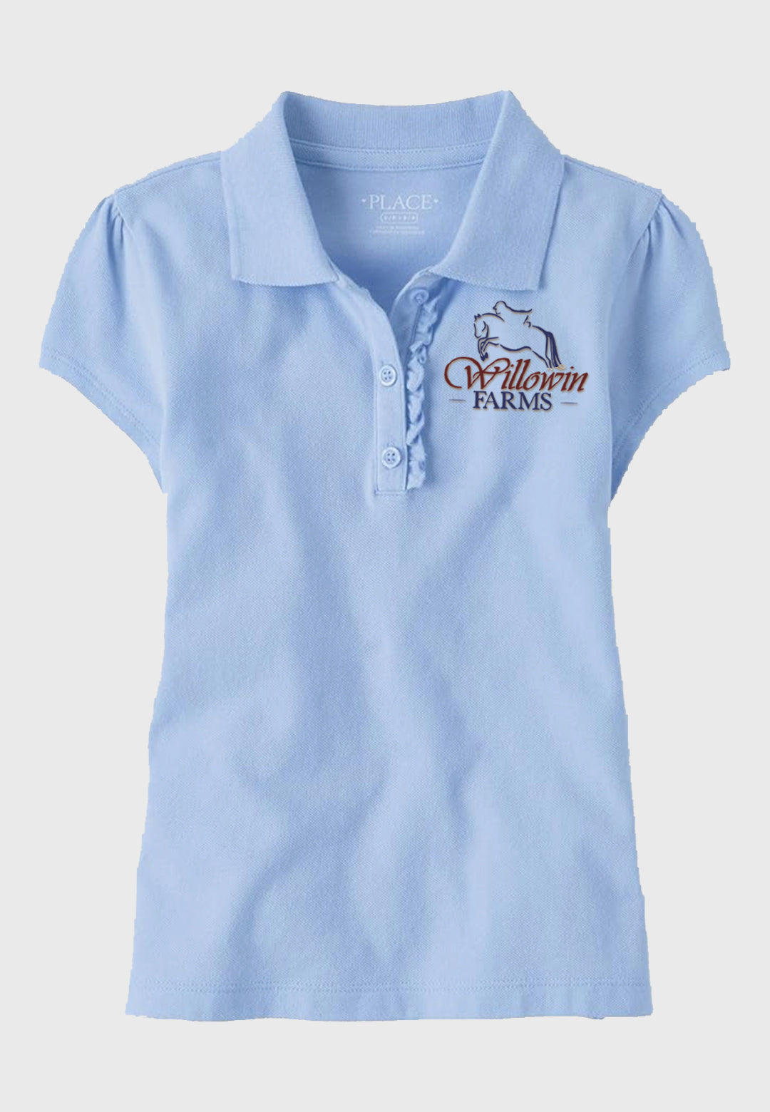 Willowin Farms The Children's Place Girls' Short Sleeve Ruffle Pique Polo, 4 Color Options