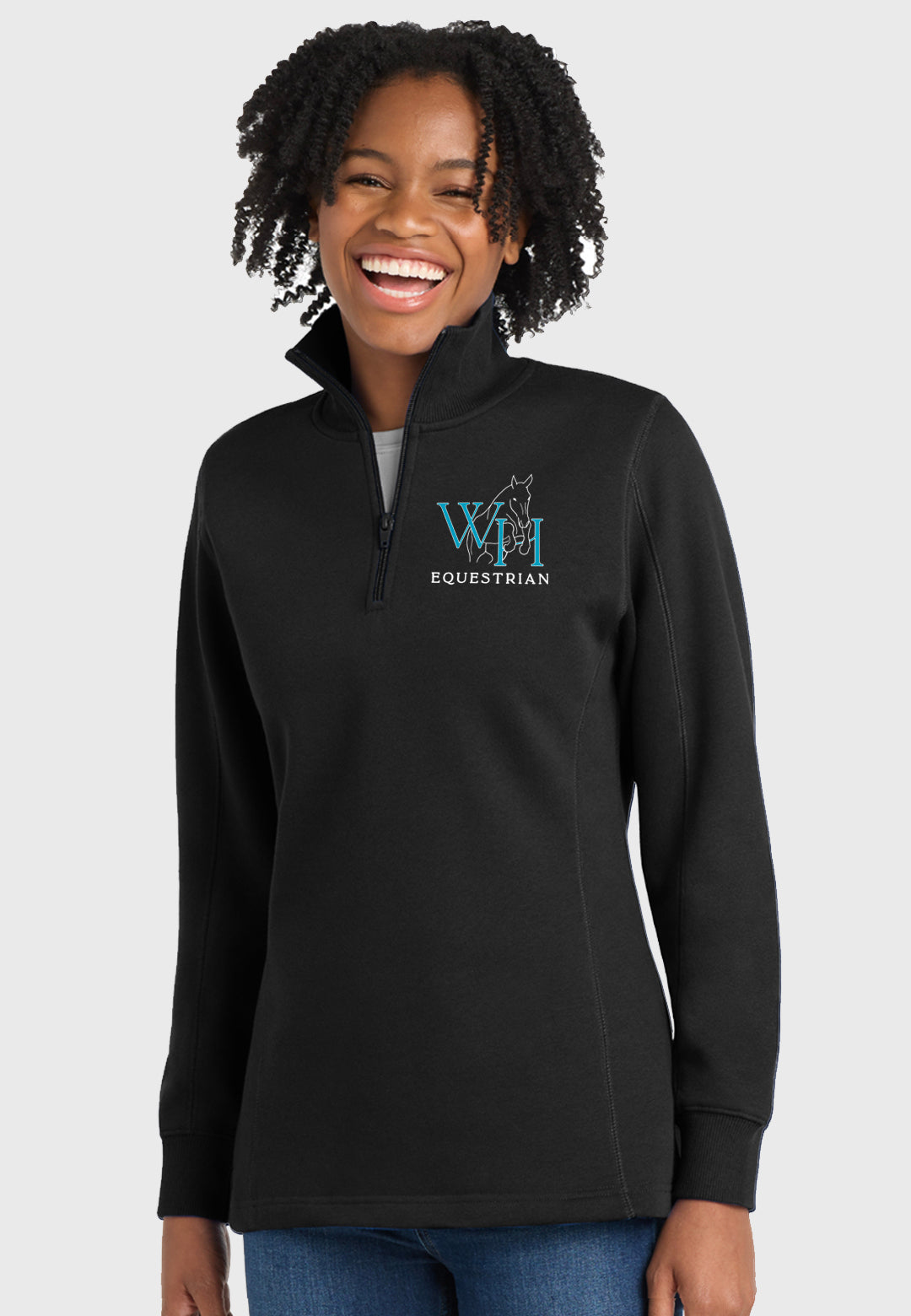 White Horse Equestrian Sport-Tek® Ladies 1/4-Zip Sweatshirt, 2 Color Options