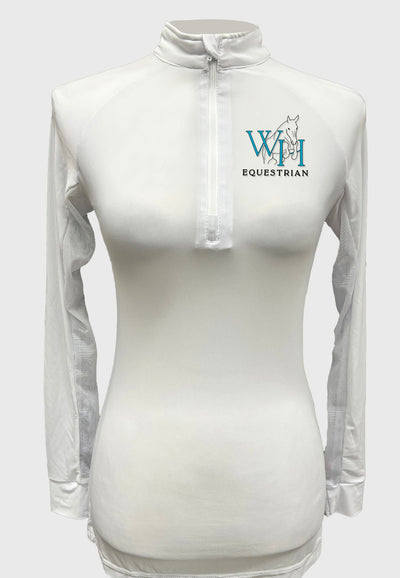 White Horse Equestrian Long Sleeve Custom Sun Shirt, Adult + Youth Sizes, 3 Color Options