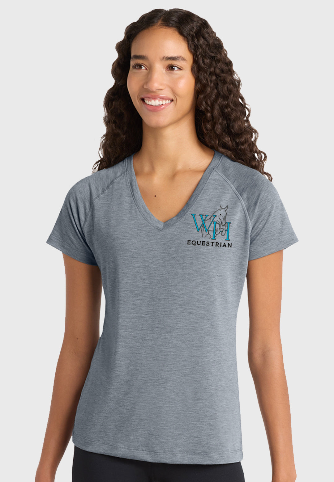 White Horse Equestrian Sport-Tek® Ladies Ultimate Performance V-Neck tee, 2 Color Options