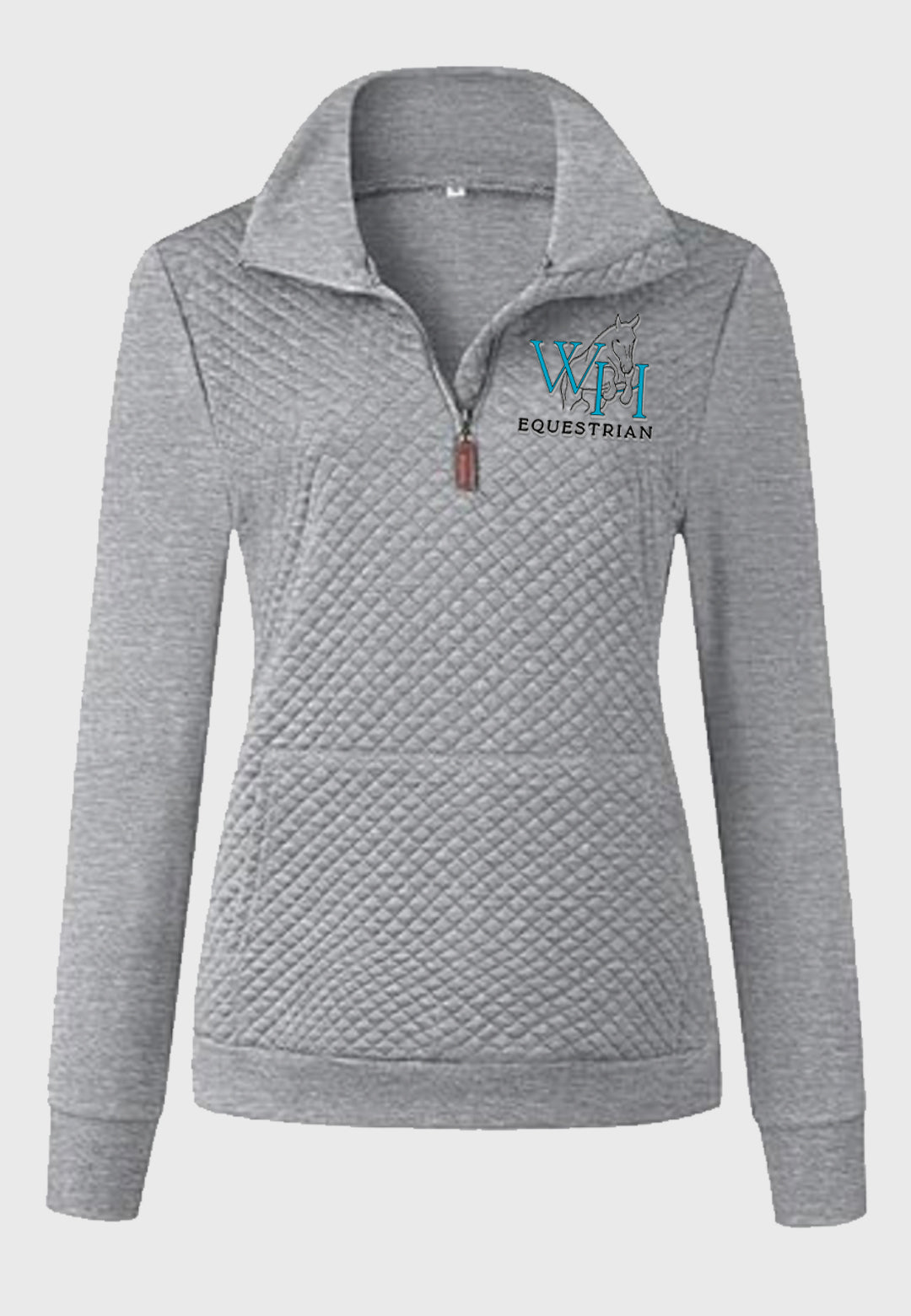 White Horse Equestrian BTFBM Ladies Quilted 1/4 Zip Sweatshirt, 2 Color Options
