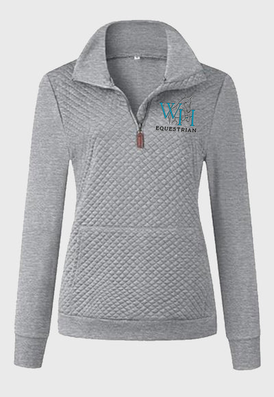 White Horse Equestrian BTFBM Ladies Quilted 1/4 Zip Sweatshirt, 2 Color Options