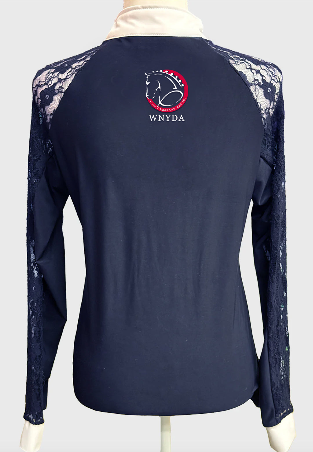 WNYDA Long Sleeve Show Shirt with Lace Sleeves, Ladies + Youth