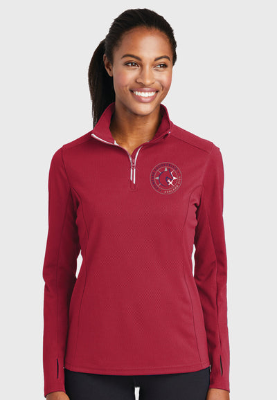 Compass Equestrian Sport-Tek® Sport-Wick® Ladies Textured 1/4-Zip Pullover - 2 Color Options