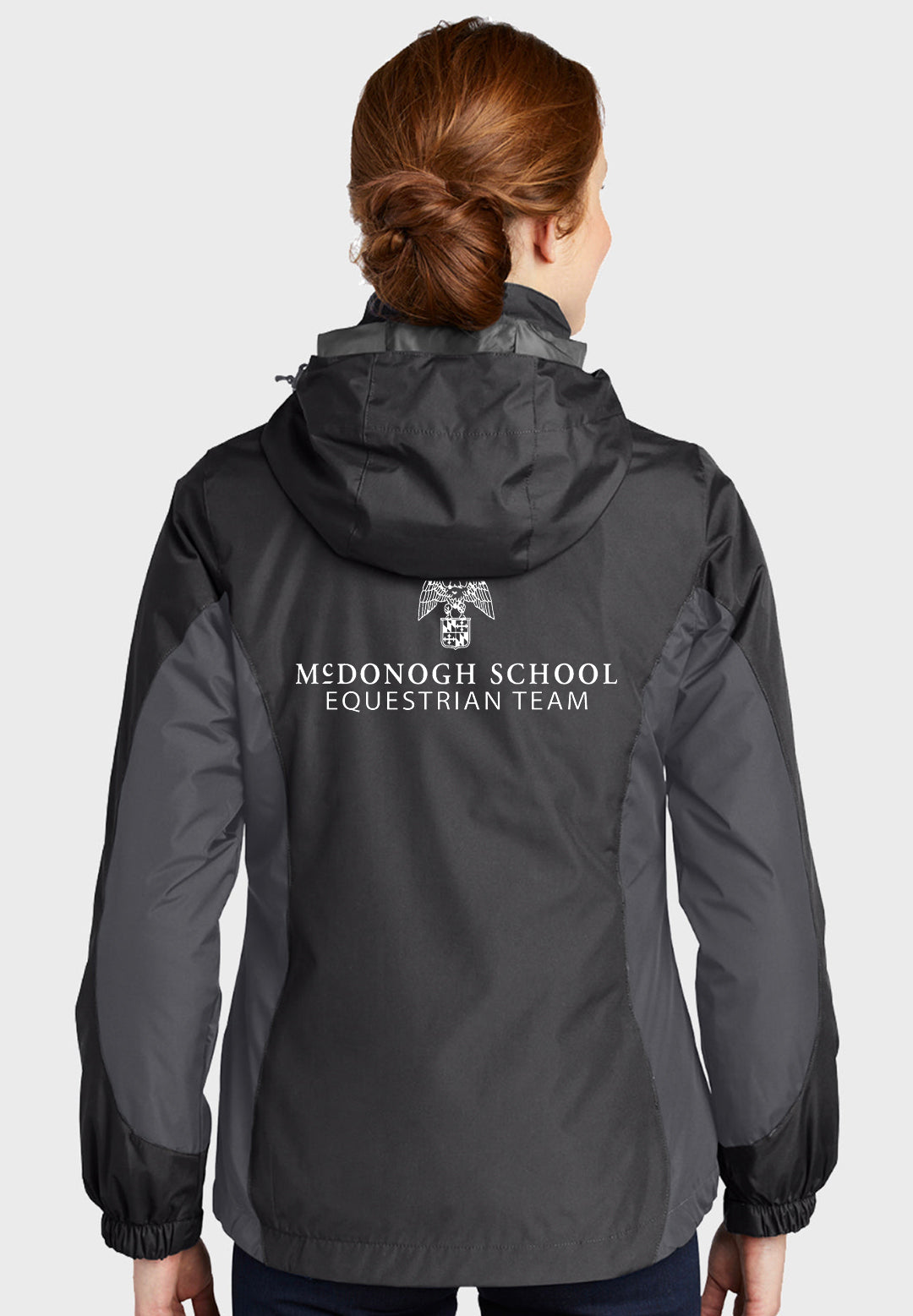 McDonogh Equestrian team Port Authority® Ladies Black Colorblock 3-in-1 Jacket - Blue/Black