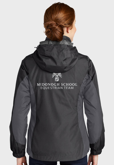 McDonogh Equestrian team Port Authority® Ladies Black Colorblock 3-in-1 Jacket - Blue/Black