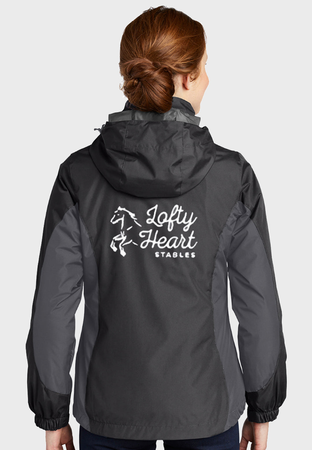 Lofty Heart Stables Port Authority® Ladies Colorblock 3-in-1 Jacket - Black + Berry