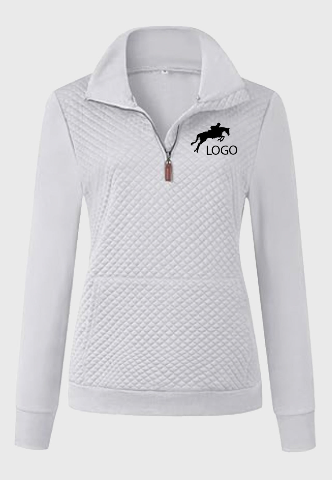 Package A BTFBM Ladies Quilted 1/4 Zip Sweatshirt