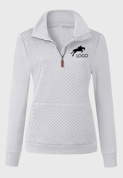 Package A BTFBM Ladies Quilted 1/4 Zip Sweatshirt