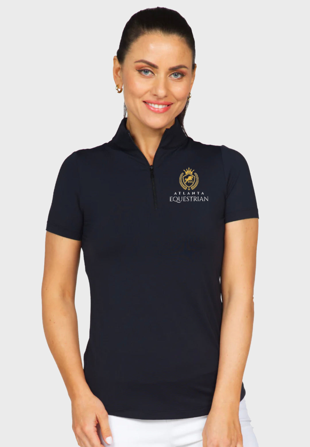 Atlanta Equestrian IBKÜL® LADIES SOLID SHORT SLEEVE SUN SHIRT