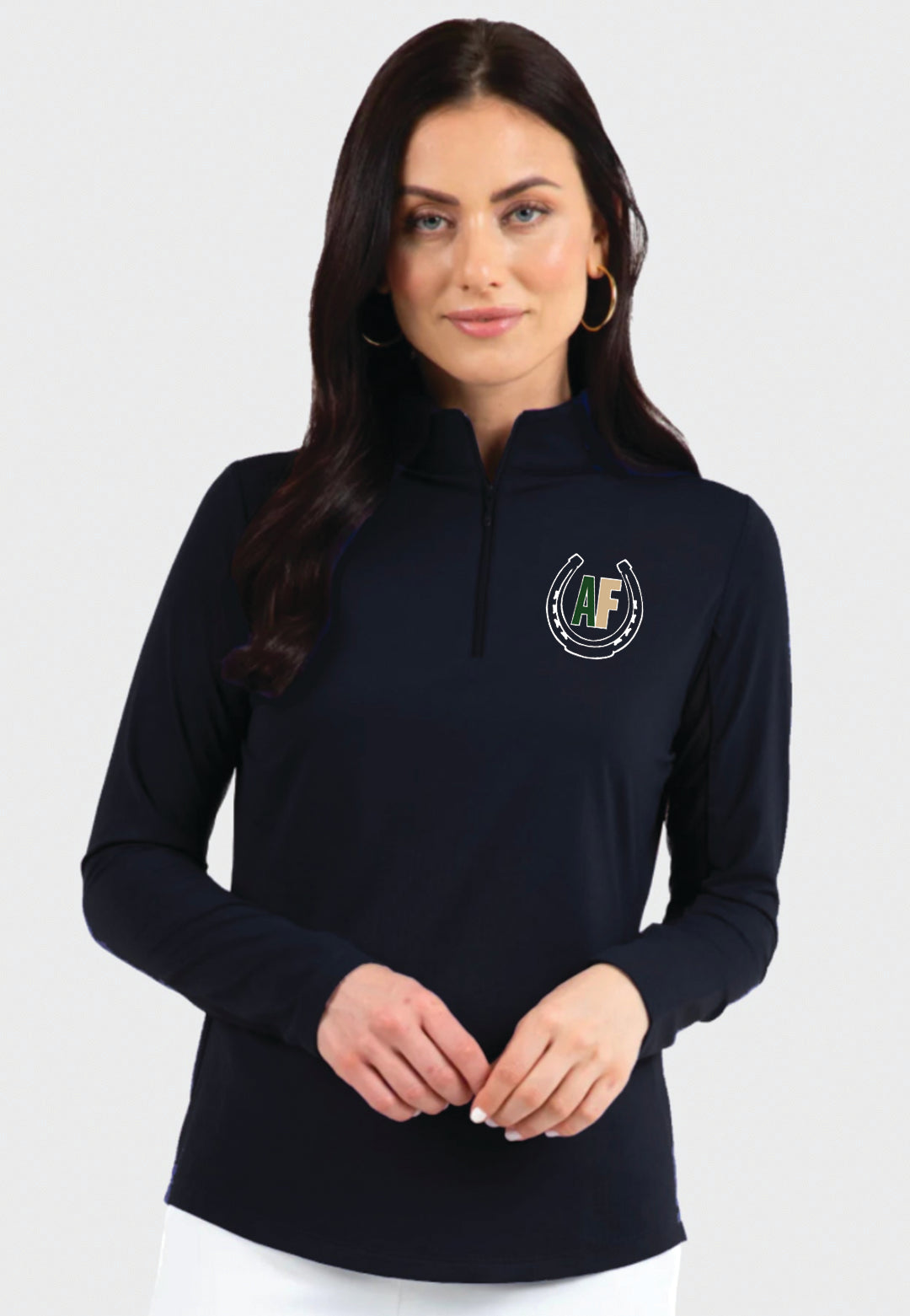 Amblefoot Farms IBKÜL's Ladies Long Sleeve Zip Mock Neck