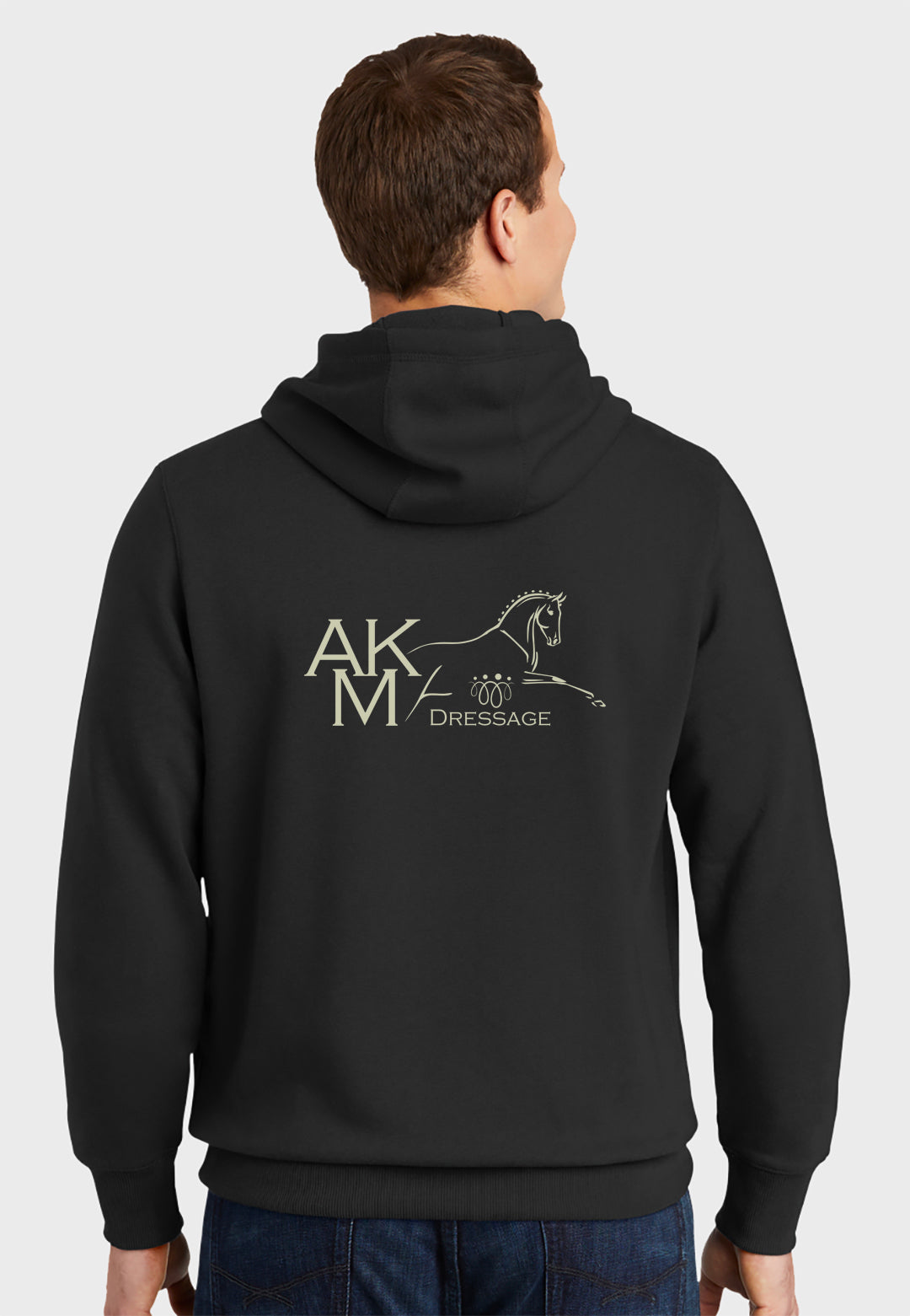 AKM Dressage Sport-Tek®  Black Hooded Sweatshirt - Adult + Youth Sizes