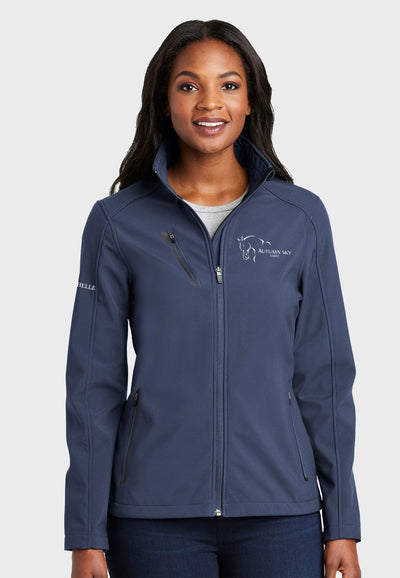 Autumn Sky Farm Port Authority® Ladies Welded Soft Shell Jacket - Navy
