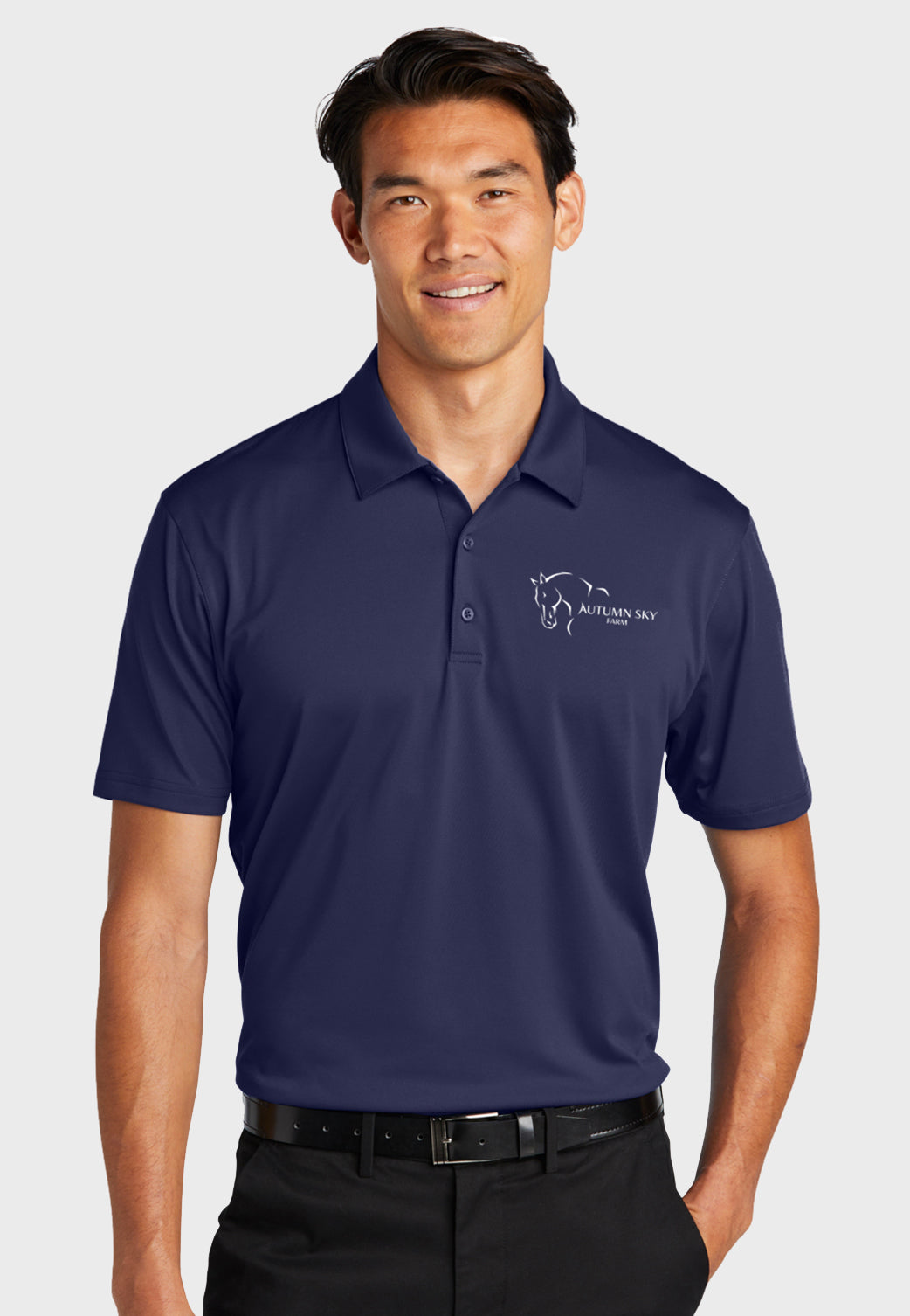 Autumn Sky Farm Mens Port Authority® Performance Staff Polo - Navy