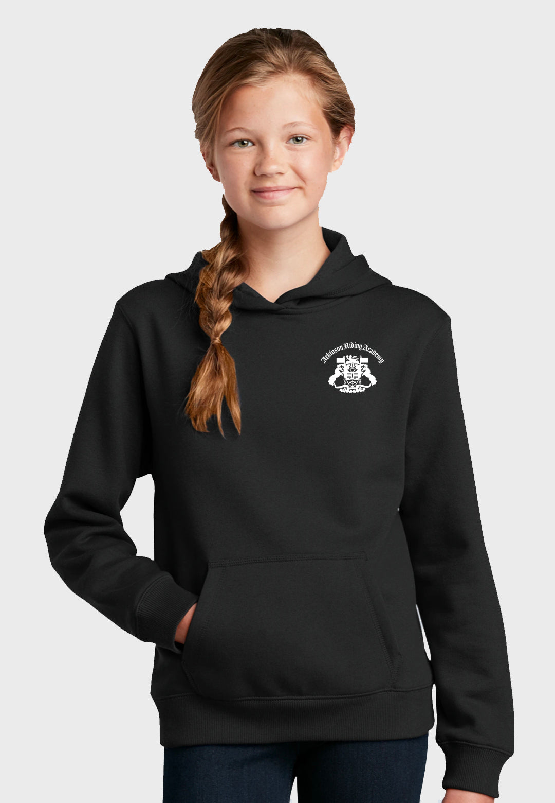 Atkinson Riding Academy Sport-Tek®  Youth Hooded Sweatshirt - Black, Grey, Red, or Navy