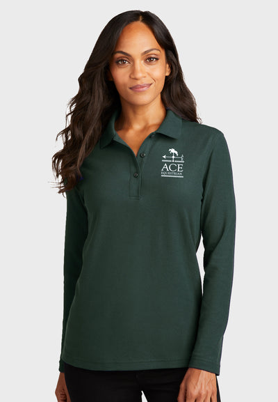 Ace Equestrian Port Authority® Ladies Silk Touch™ Long Sleeve Polo - 2 Color options