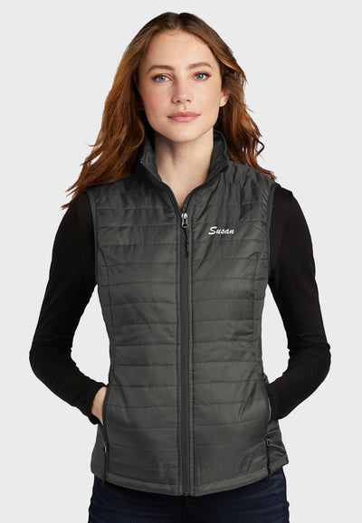 Amblefoot Farms Port Authority® Ladies Packable Down Vest - Grey