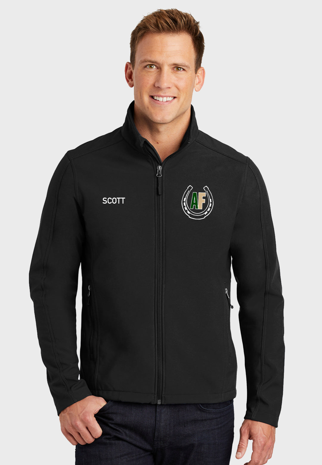 AmbleFoot Farms Port Authority® Mens Core Soft Shell Jacket - Black