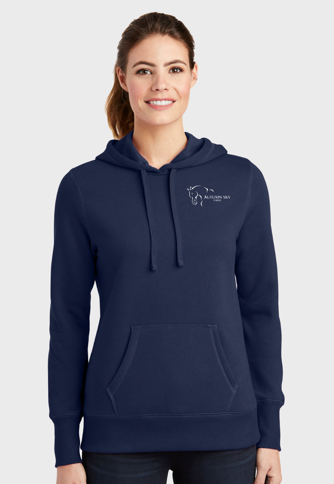 Autumn Sky Farm Sport-Tek® Ladies Pullover Hooded Sweatshirt - Navy