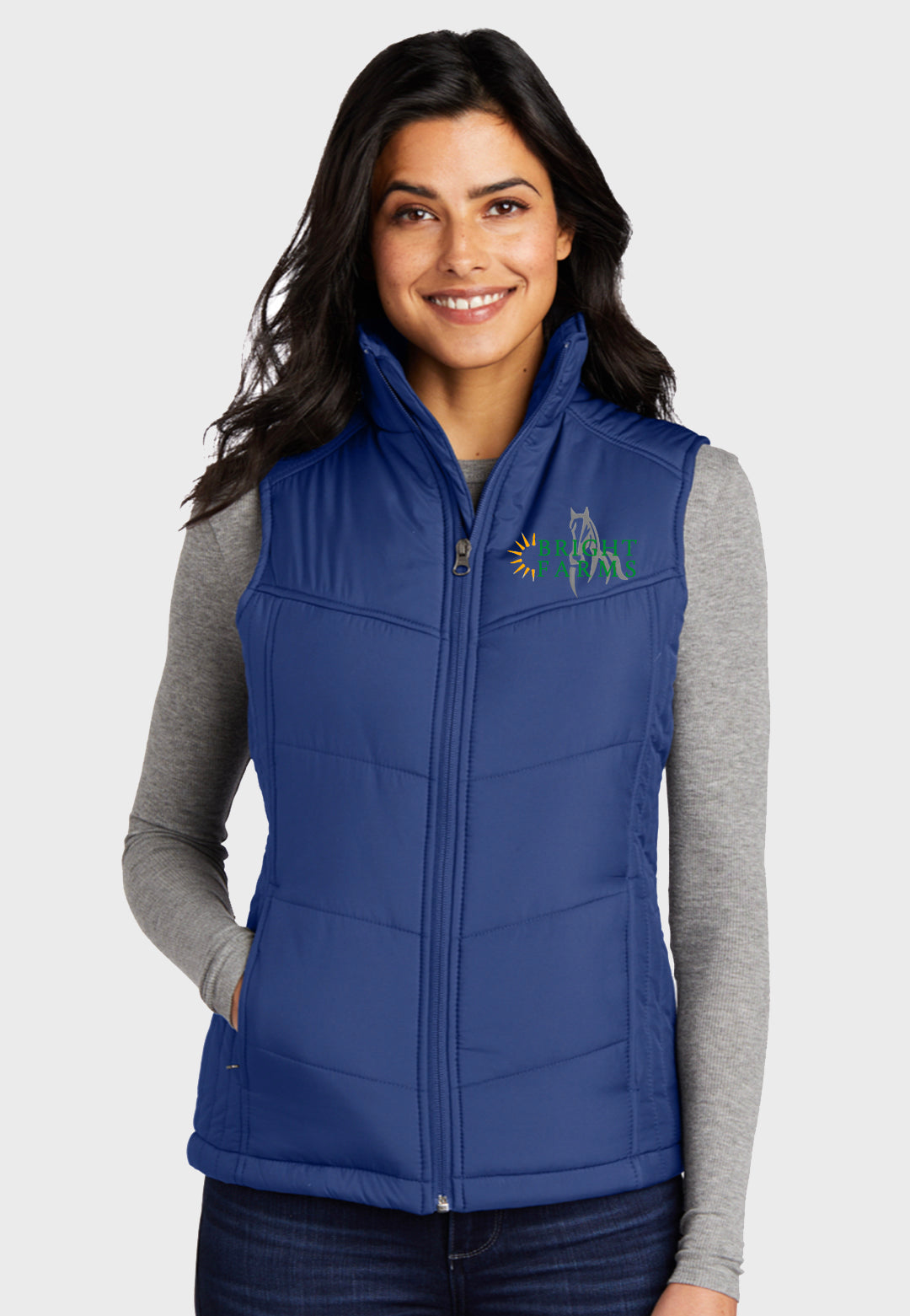 Bright Farms Port Authority® Ladies Puffy Mediterranean Blue Vest