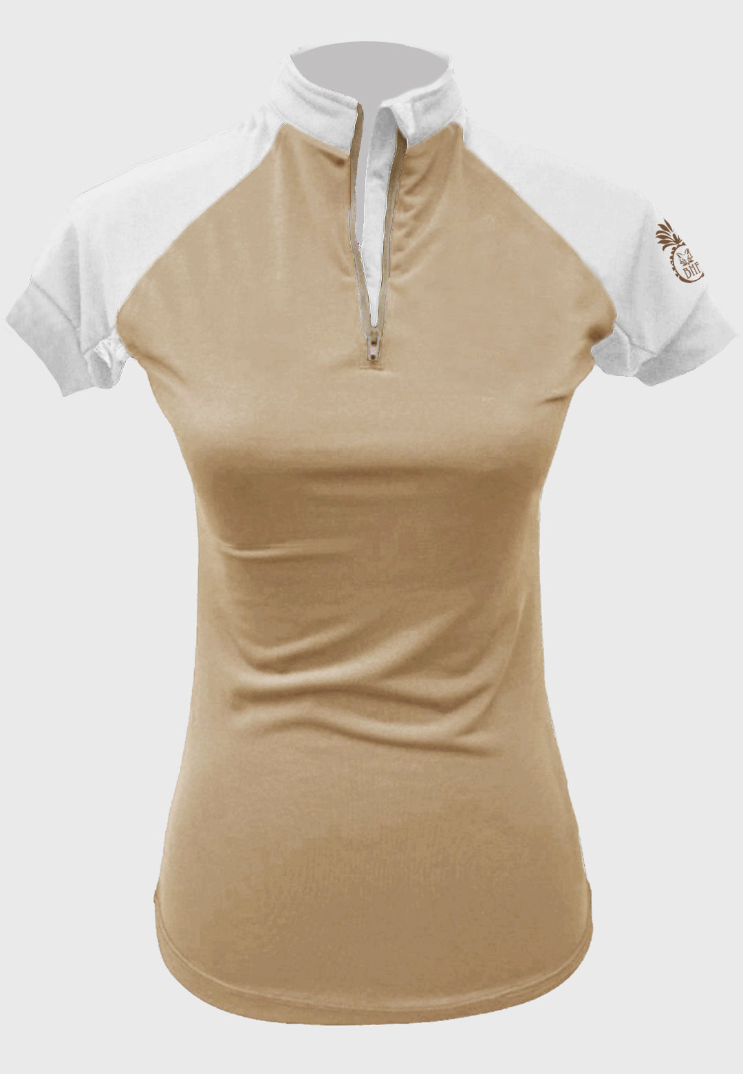Brown Hall Farm Short Sleeve Custom Sun Shirt - Tan    Ladies + Youth Sizes
