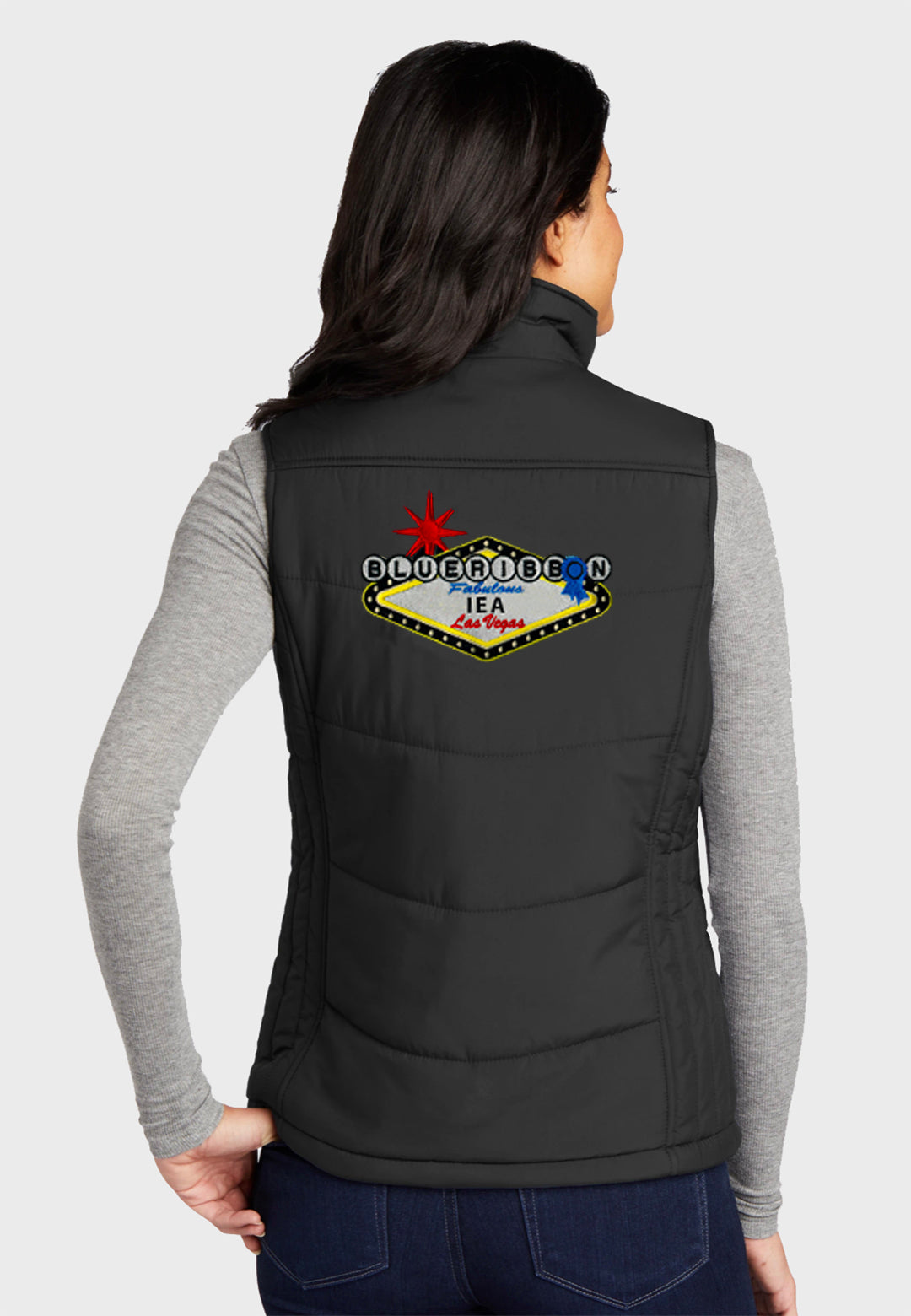 BRHJD Ladies Port Authority® Puffy Vest (multiple logo choices) - Black