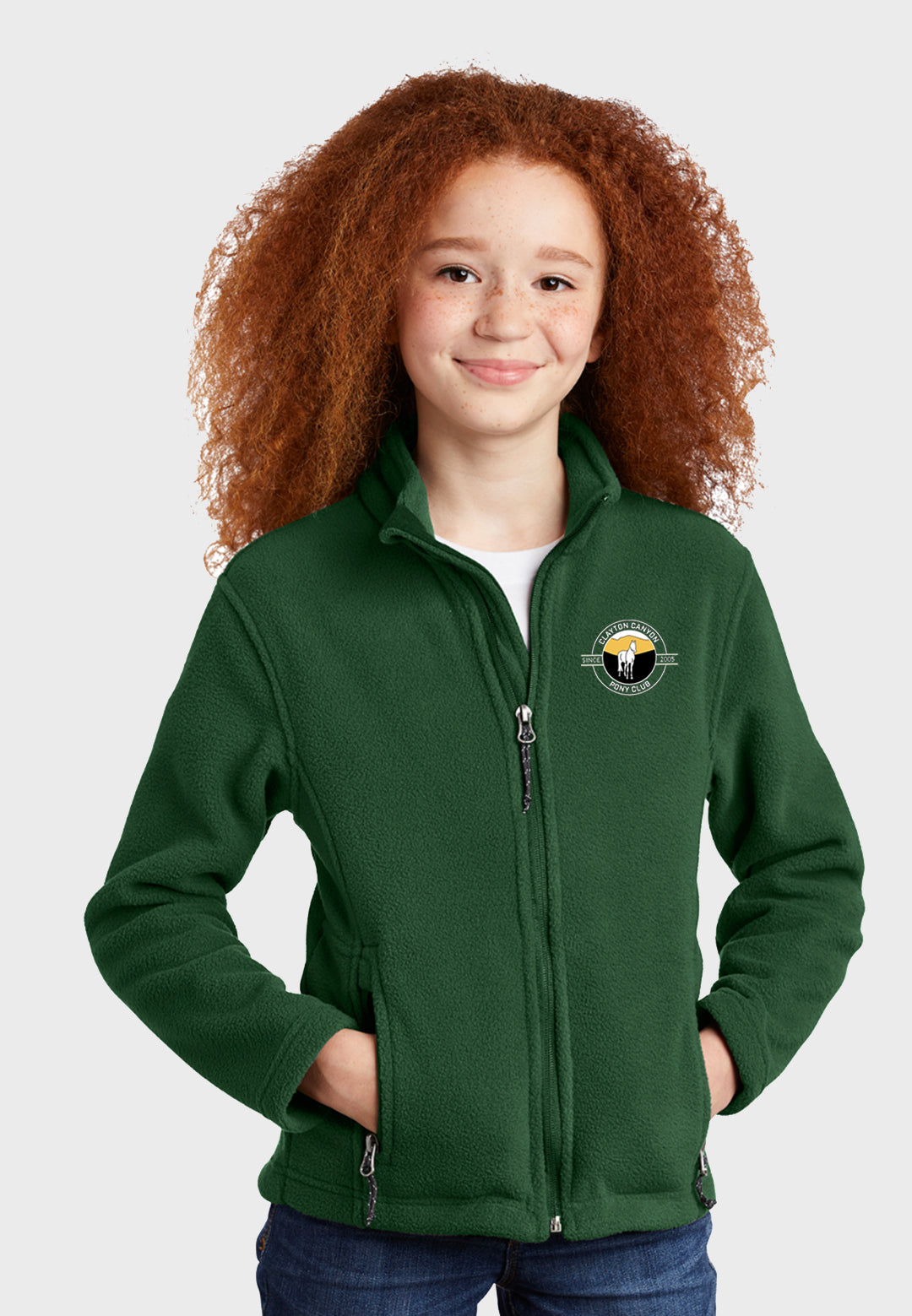 Clayton Canyon Pony Club Port Authority® Youth Fleece Jacket - Forest Green