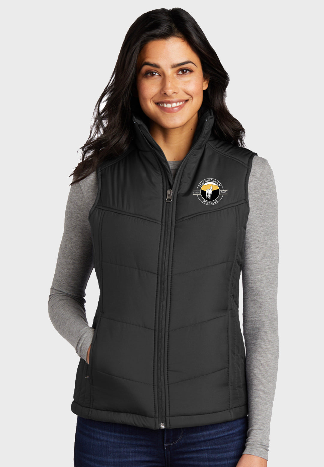 Clayton Canyon Pony Club Port Authority® Ladies Puffy Vest - Black