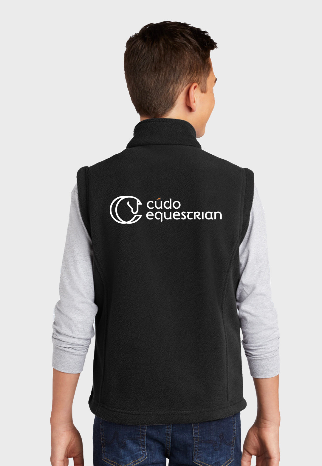 Cudo Equestrian Port Authority® Youth Fleece Vest - Black