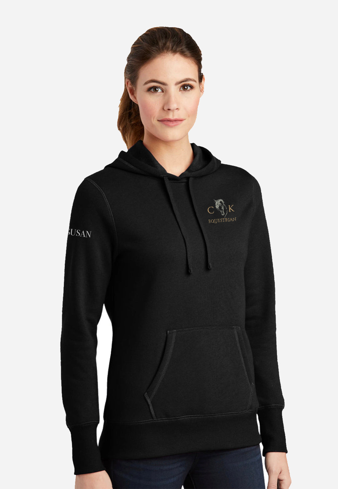 CK Equestrian Sport-Tek® Ladies Pullover Hooded Sweatshirt