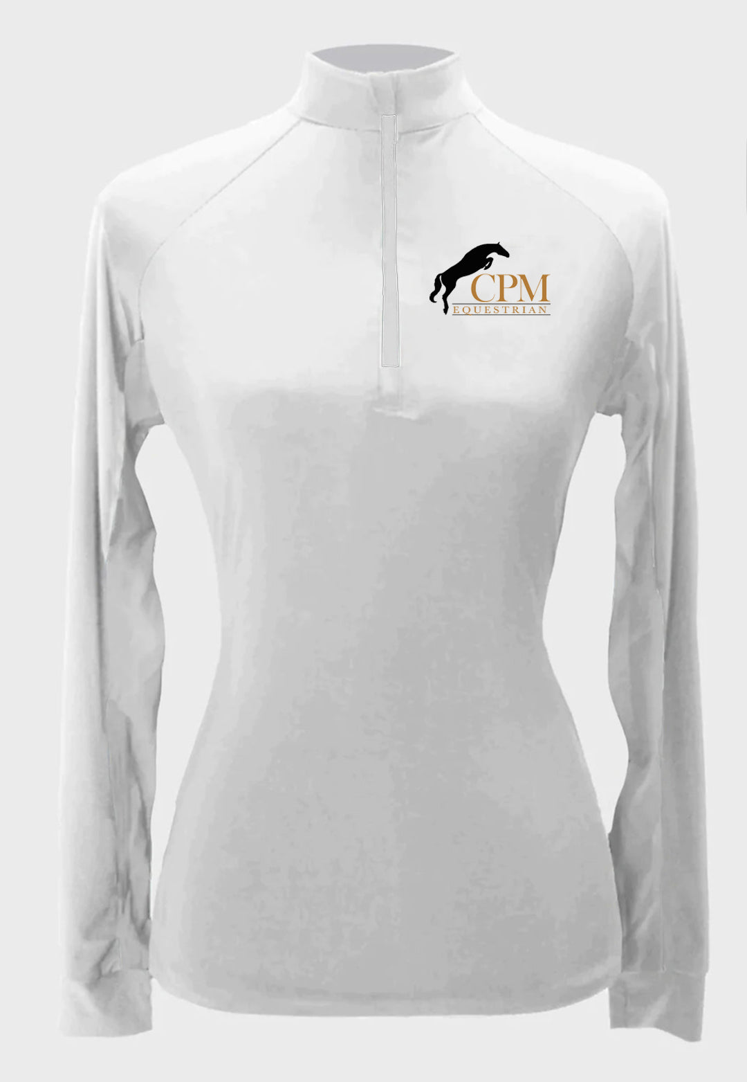 CPM Equestrian Custom Long-Sleeve White Sun Shirt, Adult + Youth Sizes