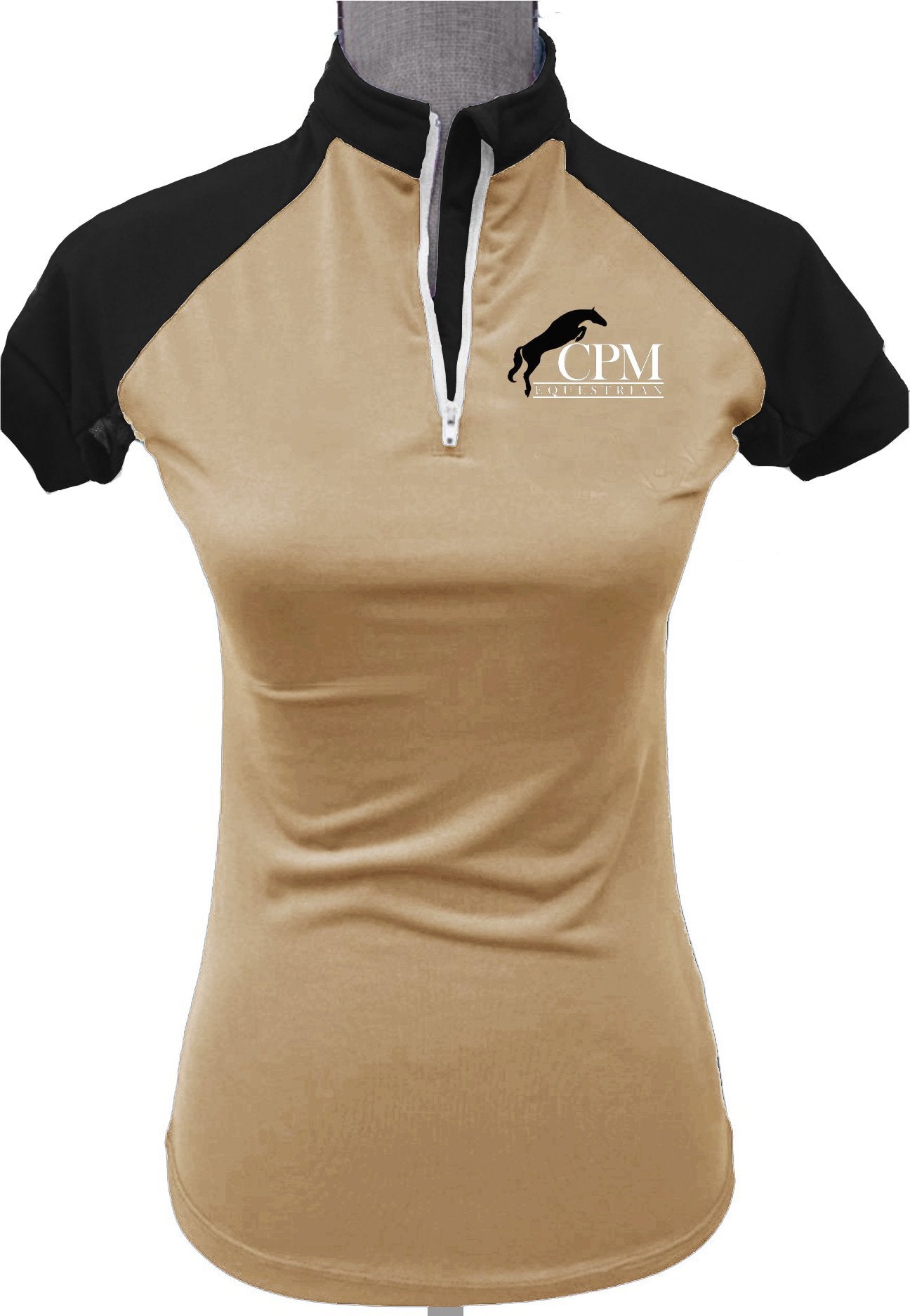 CPM Equestrian Short Sleeve Custom Sun Shirt - Tan    Adult + Youth Sizes