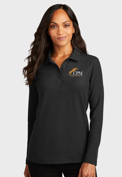 CPM Equestrian Port Authority® Ladies Silk Touch™ Long Sleeve Polo - 2 Color Options