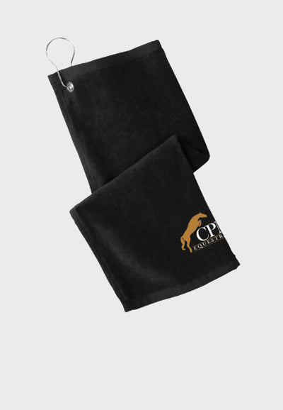 CPM Equestrian PORT AUTHORITY ® GROMMETED HEMMED TOWEL - Black or White