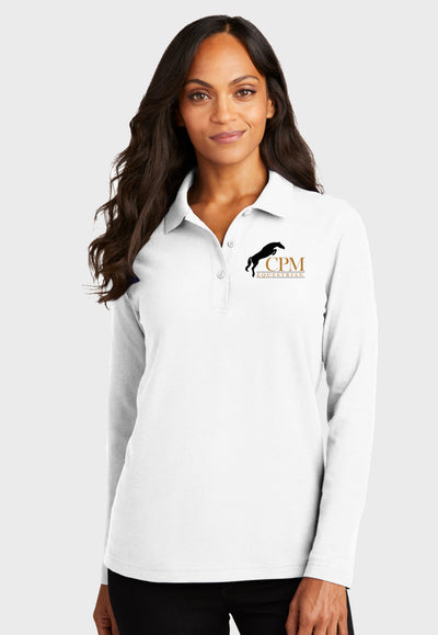 CPM Equestrian Port Authority® Ladies Silk Touch™ Long Sleeve Polo - 2 Color Options