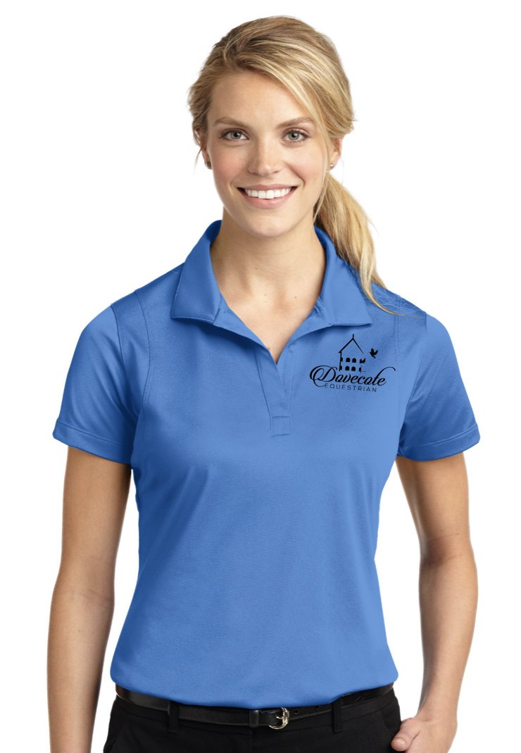 Dovecote Equestrian Light Blue or Black Sport-Tek® Ladies Sport-Wick® Polo