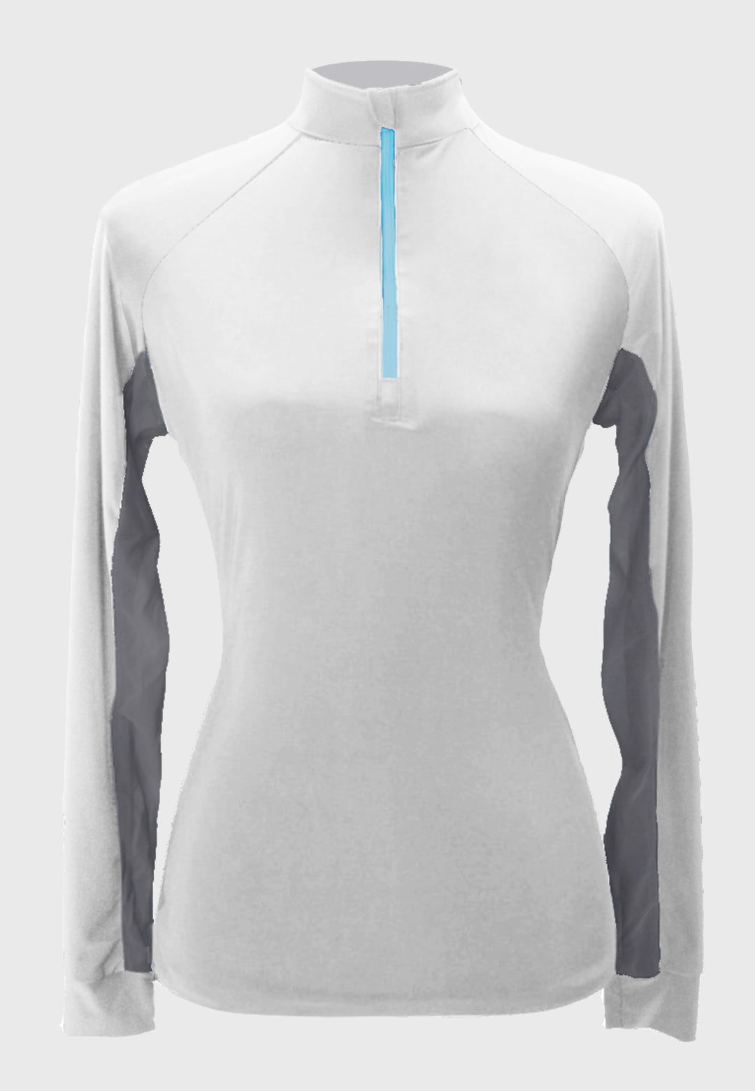Dynamic Equestrian Custom Sun Shirt - White with Grey Vents   Adult + Youth Sizes