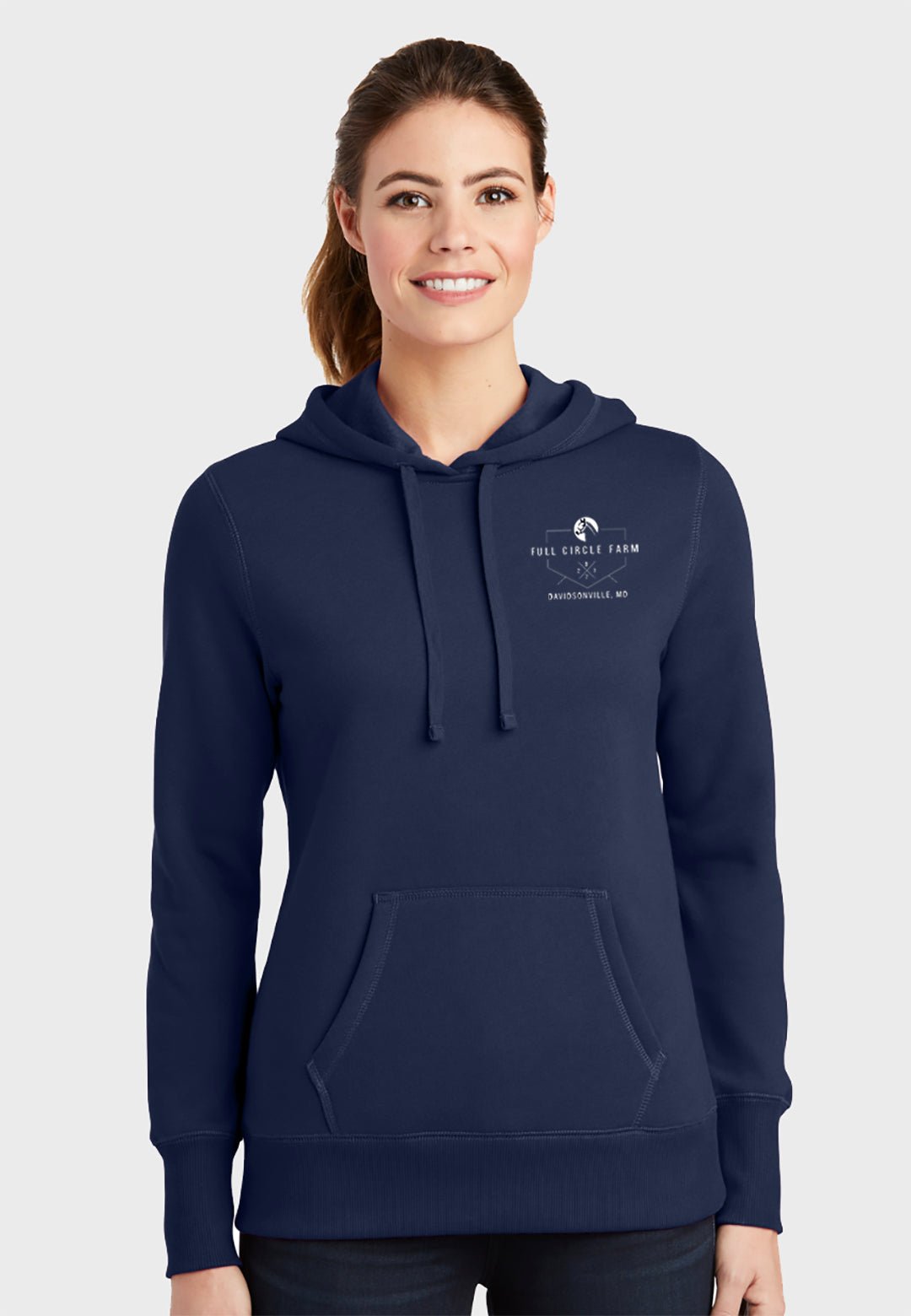 Full Circle Farm Sport-Tek® Ladies Pullover Hooded Sweatshirt - Navy